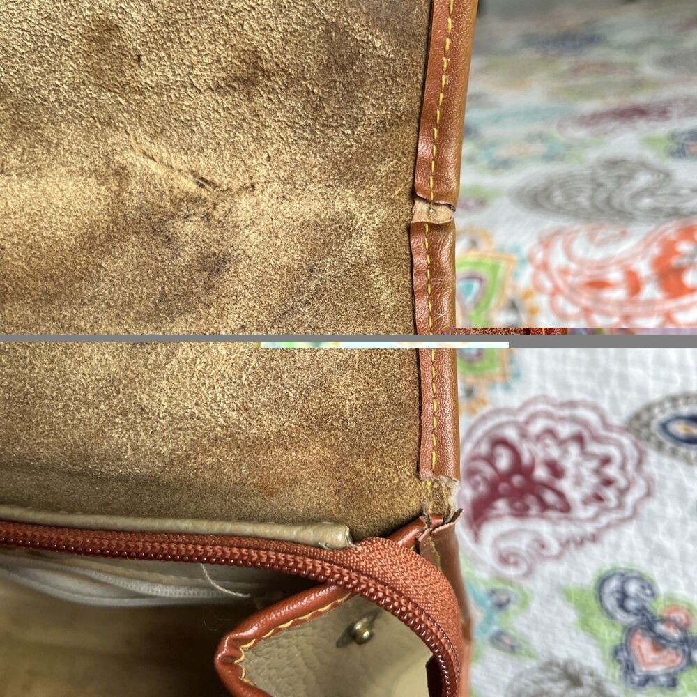Dooney & Bourke Vintage Small AWL Satchel Taupe Brown - Picture 13 of 16